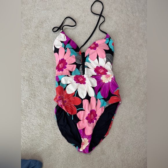 Women’s LA BLANCA One Piece Bathing Suit Sz 14 NWT - Picture 1 of 4